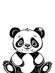 Fototapeta premium panda bear with bamboo