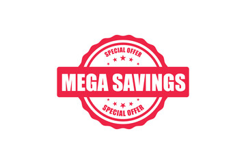 Special Offer Mega Savings Shopping Vector Label, price stamp
