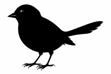 Finch silhouette on white background, Vector illustration, icon, svg, characters, Holiday t shirt, Hand drawn trendy Vector illustration, eagle silhouette