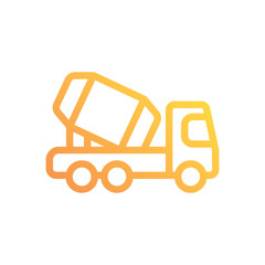 Cement Truck vector icon