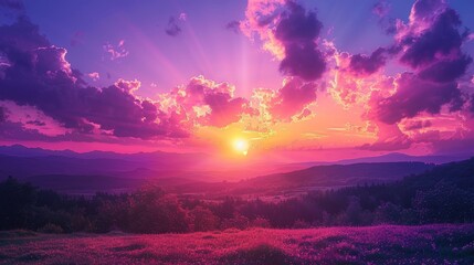 Obraz premium Craft an image of a sunset at dusk