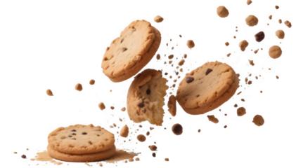 Heap cake scraps, treat flying confined on white, cutting way