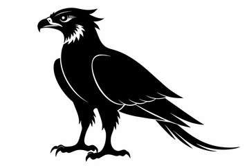 Osprey silhouette on white background, Vector illustration, icon, svg, characters, Holiday t shirt, Hand drawn trendy Vector illustration, eagle silhouette