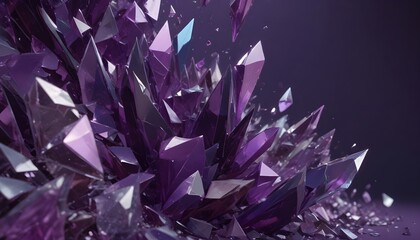 Purple crystal shards background