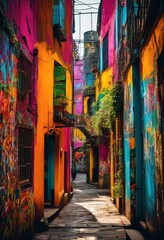 Fototapeta premium illustration, discovering urban exploring hidden city spots, explore, search, find, locate, locations, places, sites, areas, investigate, examine, destination