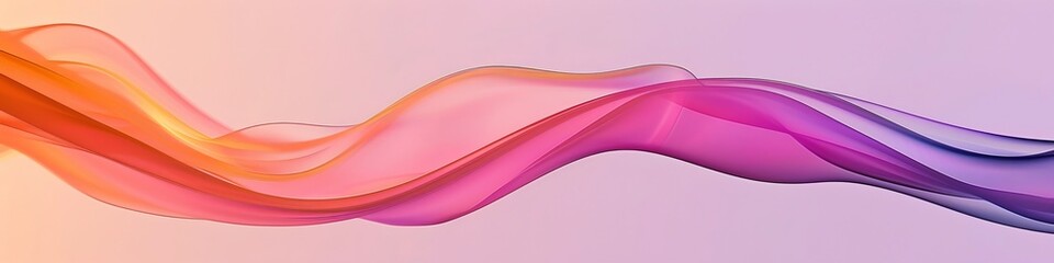 abstract background with colorful wavy shapes on a light purple and orange gradient background, in a modern minimalist style, with soft lighting, an elegant composition