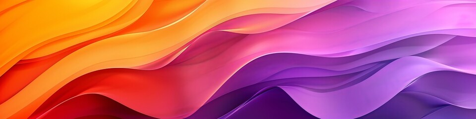 abstract background with colorful wavy shapes on a light purple and orange gradient background, in a modern minimalist style, with soft lighting, an elegant composition