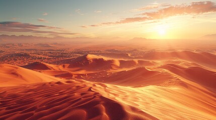 Naklejka premium Craft an image of a vast desert landscape devoid of human presence