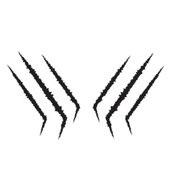 black paw scratch on a white background.