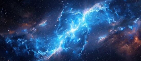 Blue and Red Space Filled With Stars
