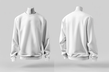 full selves simple white shirt  front and back mockup with simple background generated by AI