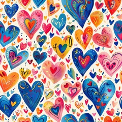 Fototapeta premium Intricate Repeating Valentine's Day Heart Pattern