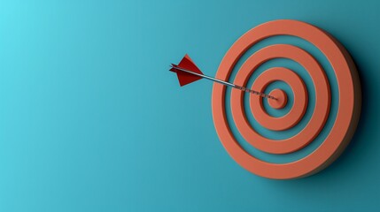 Arrow hitting target for planning and management development business growth to success in the future.