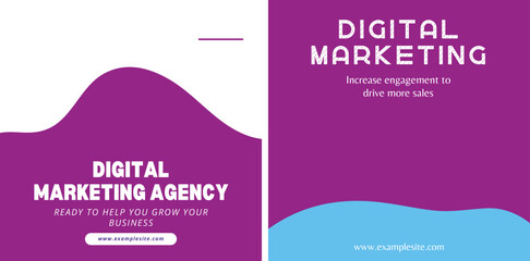 Digital marketing webinar and business conference social media post template.