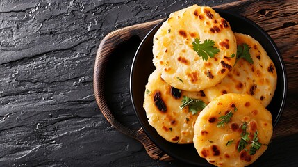 Exploring the Delights of Hispanic Food with Arepas Ample Copy Space