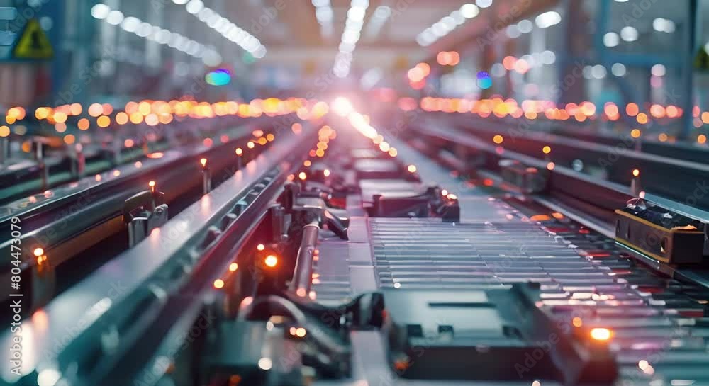 Aufkleber hightech factory production line with advanced technology and digital imagery. concept factory autom