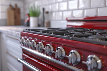 Kitchen stove 3d render vector icon