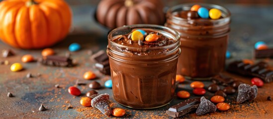 Jars Filled With Chocolate and Candy