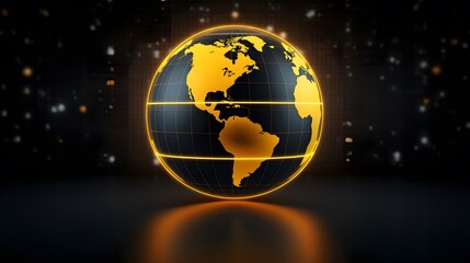 globe with business expansion theme