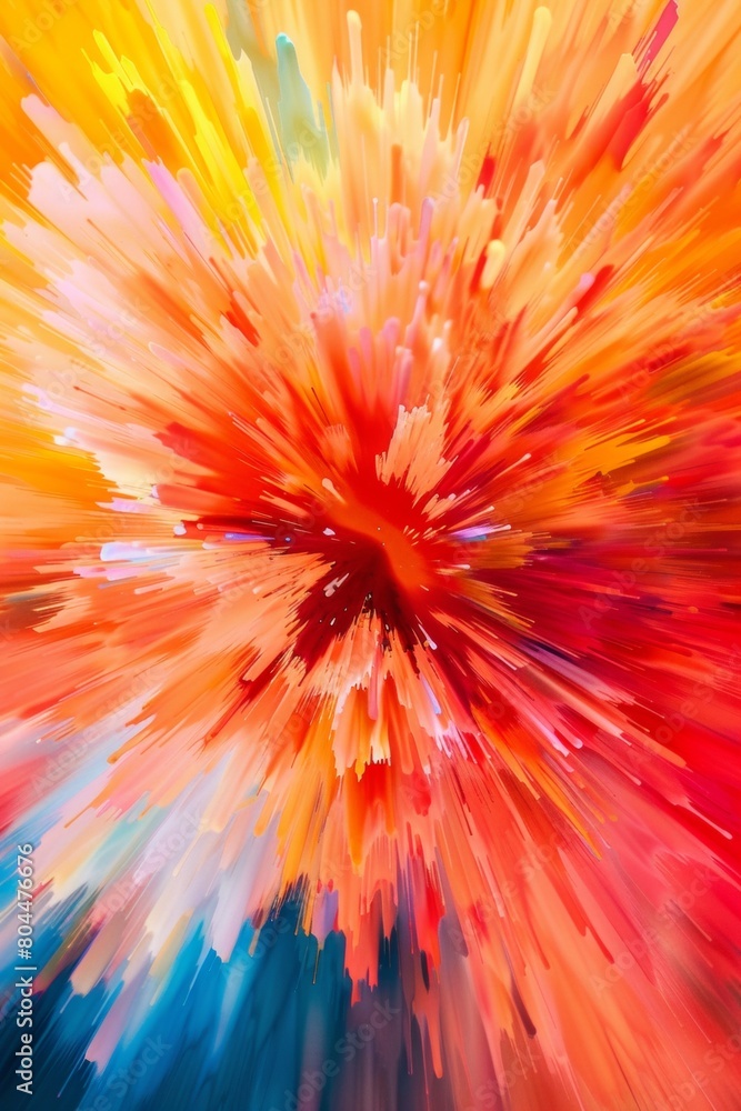 Aufkleber a colorful, abstract image of a rainbow with many different colored lines