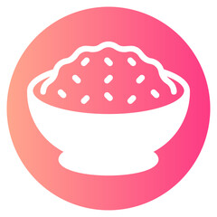 rice bowl gradient icon