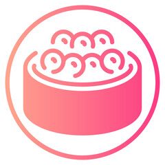 sushi roll gradient icon