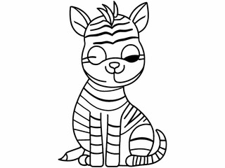 illustration of a cat on white background