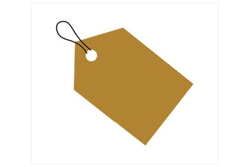 Cardboard Tag Vector Illustration.