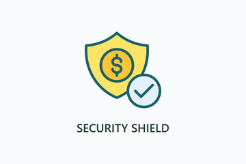 Security Shield Vector, Icon Or Logo Sign Symbol Illustration 
