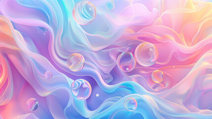 A vibrant and dynamic abstract background filled with a variety of colors, shapes and bubbles creates an eye-catching and energetic visual experience.