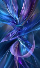 Elegant swirls and fluid shapes dancing across the canvas in a dark blue abstract composition, Background Image For Website