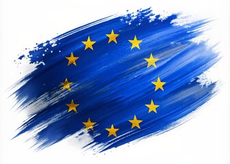 european union flag on white background
