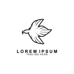 Eagle Logo Design Vector. Flying Eagle Icon.