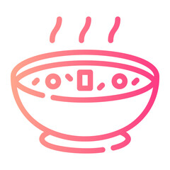 miso soup gradient icon