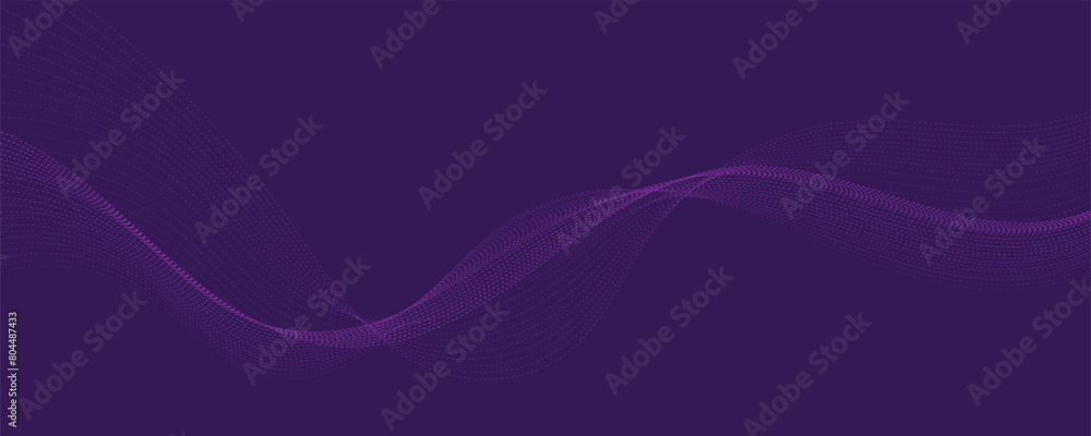 Wall mural Abstract purple gradient background with waves. EPS10