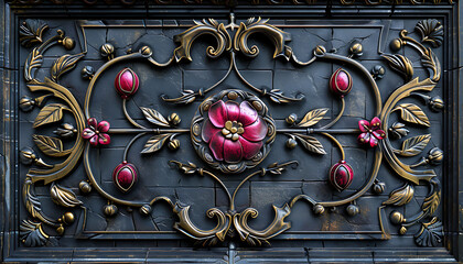 Pink and raisin Textured intricate 3D wall High quality background