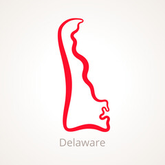 Delaware - Outline Map