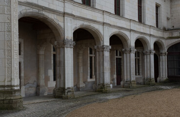 Medieval castle of Chaumont-Sur-Loire, France. Built in the 15th century. Former medieval fortress later enlarged in Renaissance style.