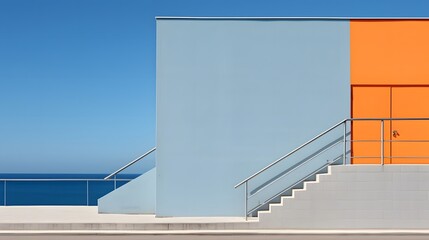 background with modern stairs