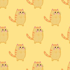 Obraz premium seamless pattern with cats