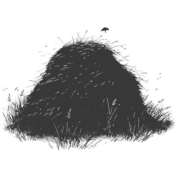 recommend clip art: silhouette haystack full black color only