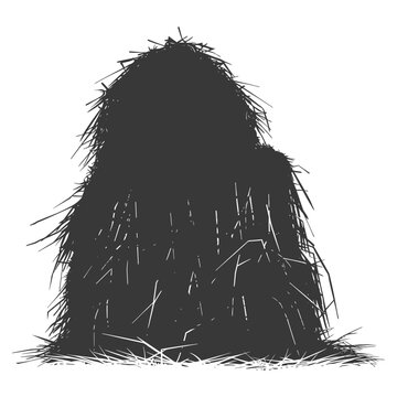 recommend clip art: silhouette haystack full black color only