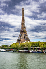 Sunrise view of the Eiffel Tower in Paris