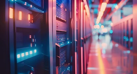 Utilizing Machine Learning in a Manufacturing Facility's Server Room. Concept Machine Learning, Manufacturing, Server Room, Industrial Automation, Predictive Maintenance