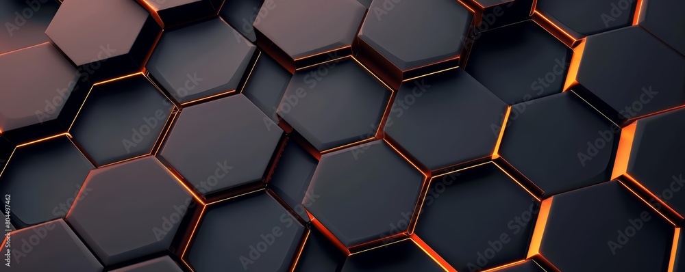 Aufkleber create a 3d rendering of a futuristic honeycomb pattern