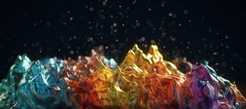 colorful watercolor ink splashes, paint 392