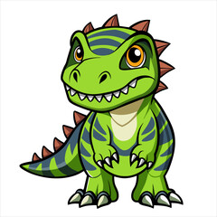 Cartoon Green Dinosaur illustration