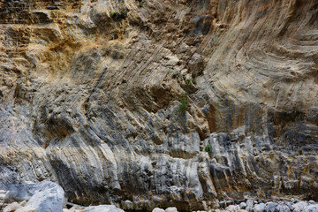 The Samaria Gorge is a National Park of Greece since 1962 on the island of Crete.