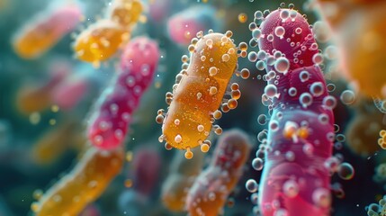 Close-up of microorganisms cultured from different environmental samples for comparative study. Photorealistic. HD.