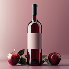A red wine bottle mock up